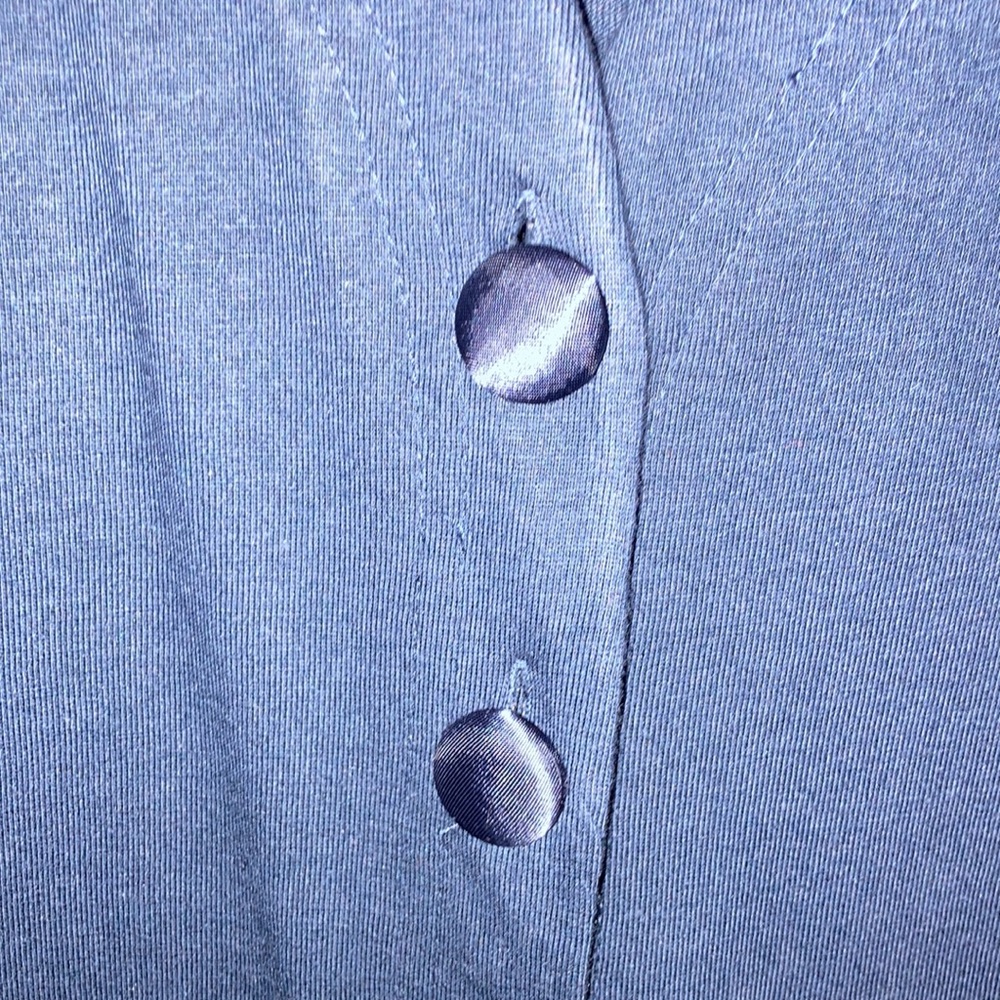 Petite Navy Front Button Down Tunic. Lizsport. - image 3